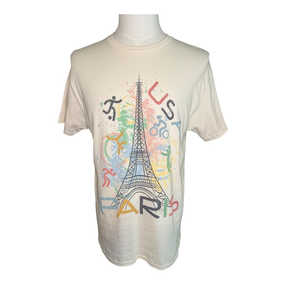 Goodie Two Sleeves Paris 2024 Olympics Eiffel Tower‎ Graphic T-Shirt Medium